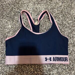 Under Armour Navy and Pink Sports Bra